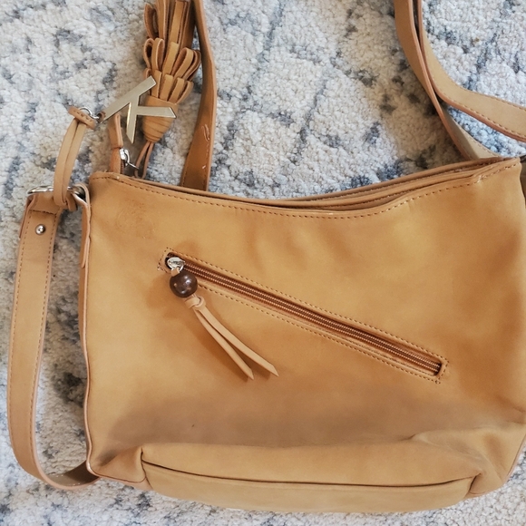 Kenzie Crossbody Vegan Leather Patchwork Hobo Bag Purse - Picture 4 of 5